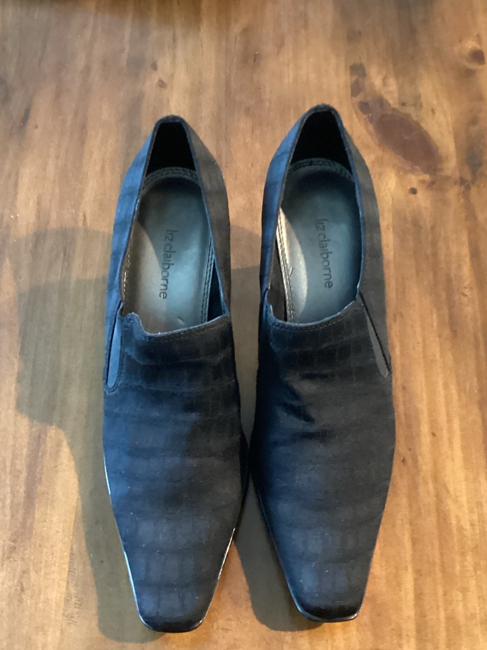 Liz Claiborne Men's Black Slip-On Pointed-Toe Loafers